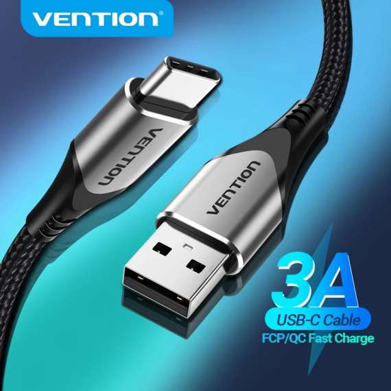 USB 2.0 A Male to C Male 1M Black PVC Type Cable, 2 image
