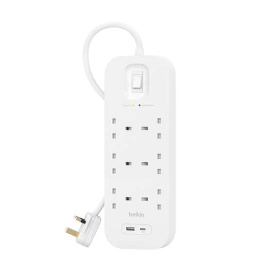 Belkin Connect 6 Way Extension with Surge Protector