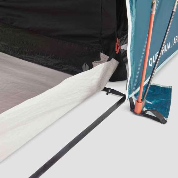 Qechua Arpenaz 4.2 Fresh & Black 4 Person 2 Bedrooms Camping Tent with Poles, 6 image