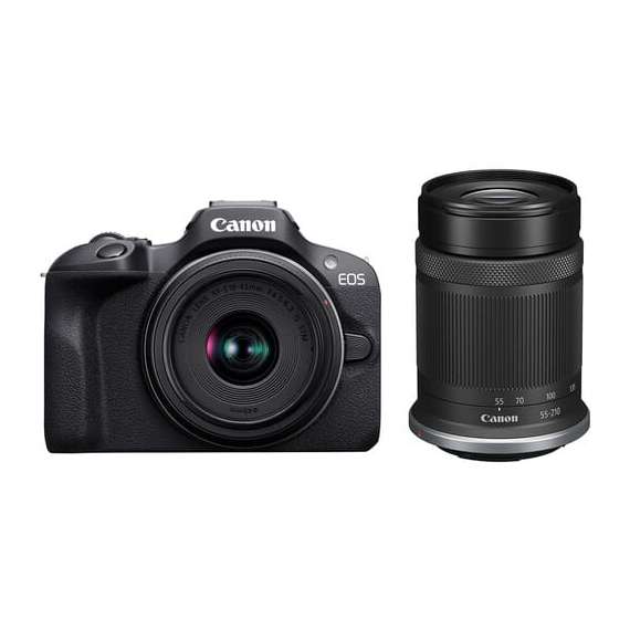 Canon EOS R100 Mirrorless Camera with 18-45mm Lens and 55-210mm Lenses Kit