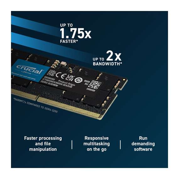 Crucial 16GB DDR5-5600Mhz Laptop Ram, 2 image