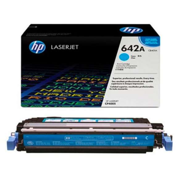 HP 642A Cyan Original LaserJet Toner Cartridge (CB401A)