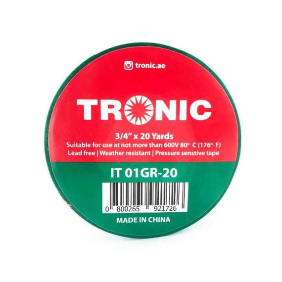 Tronic IT 01GR-20 20 Yard  Green Insulation Tape