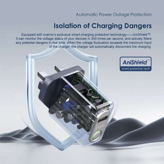 Oraimo PowerShield C10 10.5W Wall Charger, 3 image