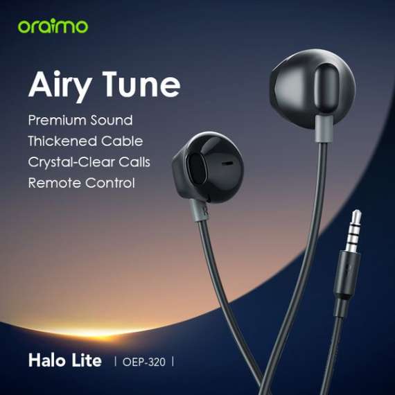 Oraimo Halo Lite Half In-Ear Wired Earphones, 2 image