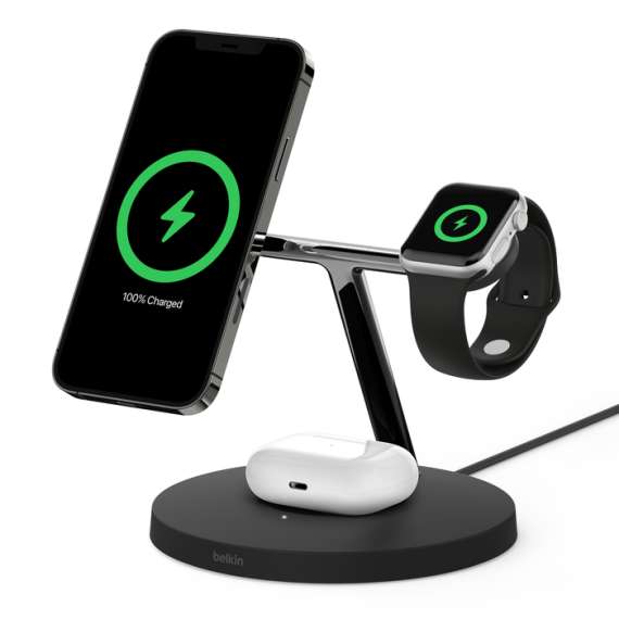 Belkin BoostCharge Pro 3-in-1 15W MagSafe Wireless Charger, 2 image