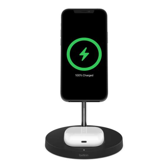 Belkin BoostCharge Pro 2-in-1 15W MagSafe Wireless Charging Stand, 9 image