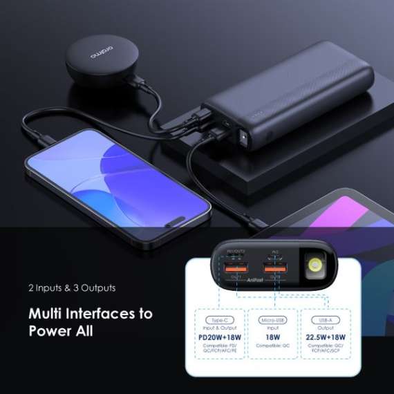 Oraimo Traveler 22.5 PD 20000mAh 22.5W Power Bank, 7 image