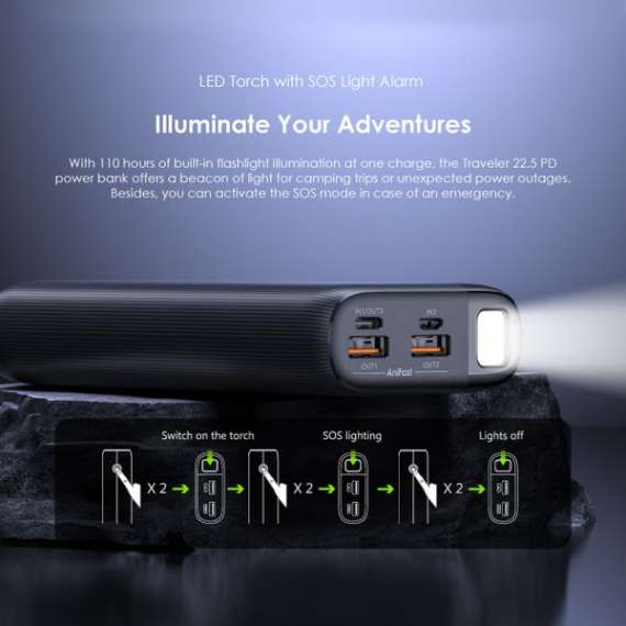 Oraimo Traveler 22.5 PD 20000mAh 22.5W Power Bank, 6 image