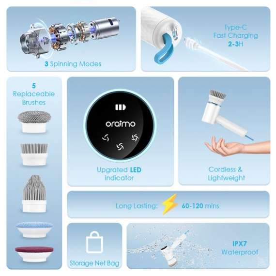 Oraimo UltraCleaner Scrubber 4 Cordless Scrubber, 2 image