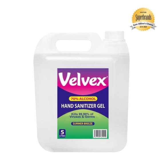 Velvex 5Litre Gel Hand Sanitizer, Sterilizer Scents: Summer Breeze