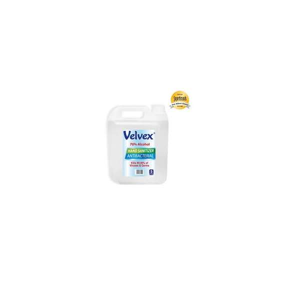 Velvex 5Litre Liquid Hand Sanitizer, Sterilizer Scents: Fragrance Free