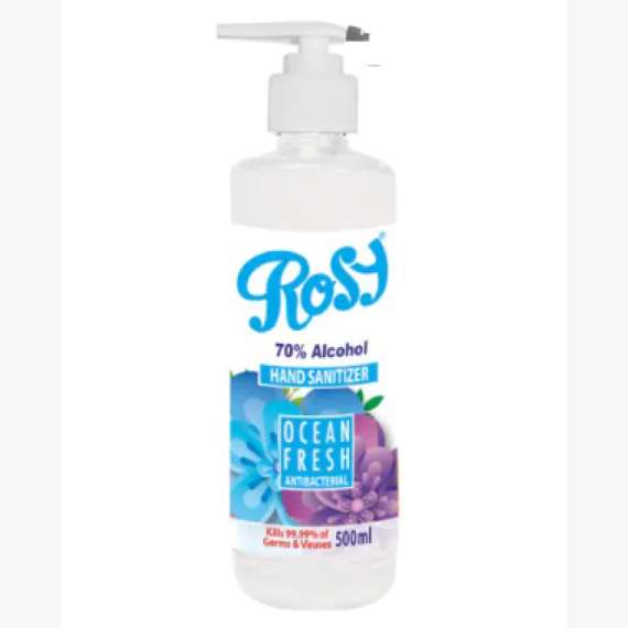 Rosy 500ml 6Pack Gel Pump Hand Sanitizer, Sterilizer Scents: Ocean Breeze