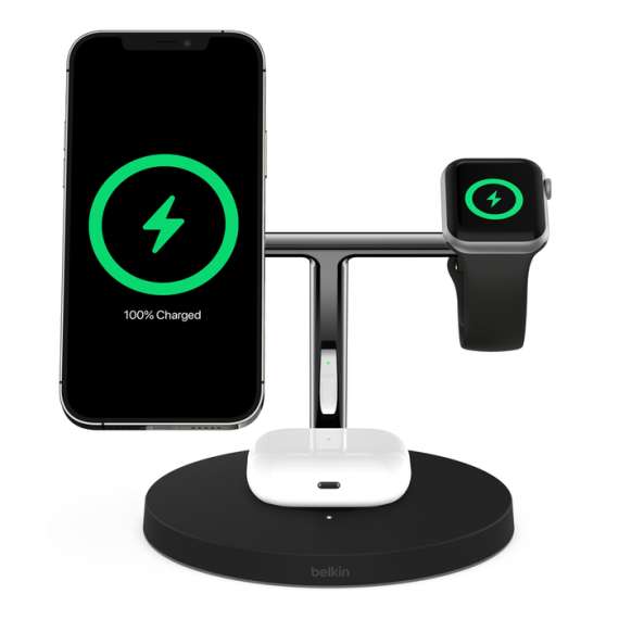 Belkin BoostCharge Pro 3-in-1 15W MagSafe Wireless Charger, 7 image