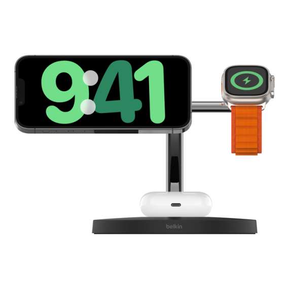 Belkin BoostCharge Pro 3-in-1 15W MagSafe Wireless Charger, 3 image