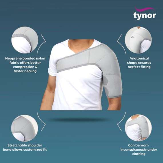 Tynor Neoprene Shoulder Support, Size: Universal Size, 3 image