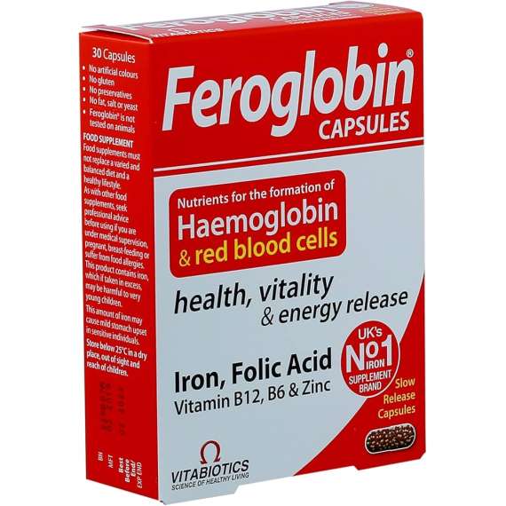 Vitabiotics Feroglobin 30Capsules Supplement