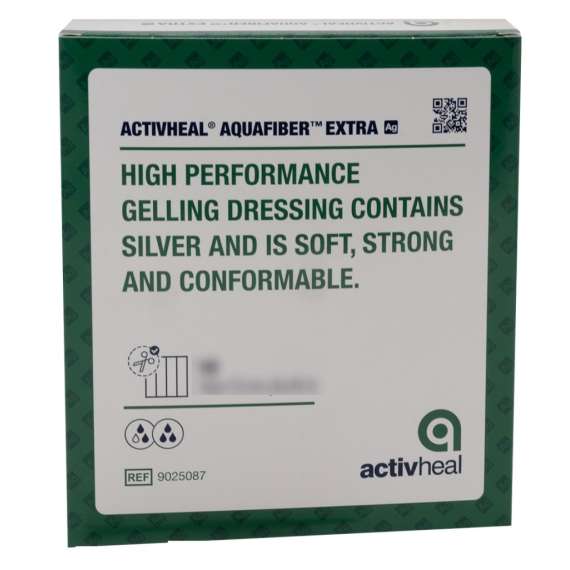Activheal Aquafiber Extra Ag Silver 10Pieces Wound Dressing, Size: 20cm by 30cm 