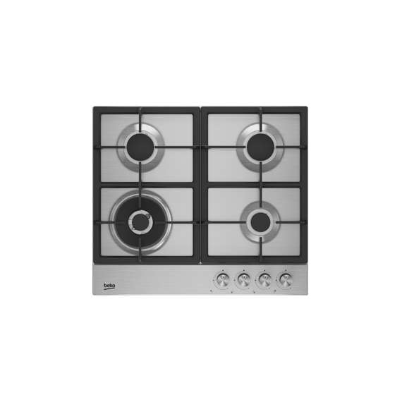 Beko HQAW64225SX 60CM 3 Gas 1 Wok Hob