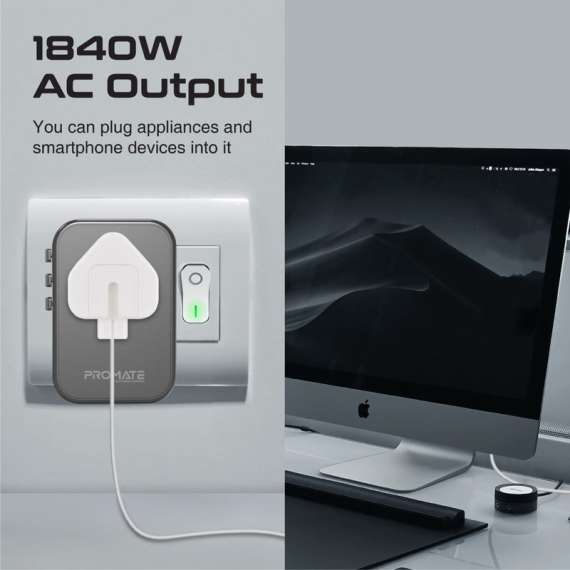 Promate GaNFast Travel Adapter, 4 image