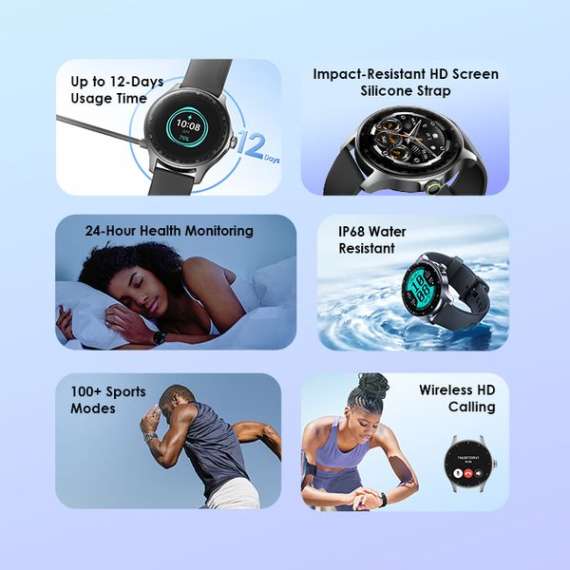 Oraimo Watch Nova R 1.39'' Panda Glass IP68 Smart Watch, 4 image