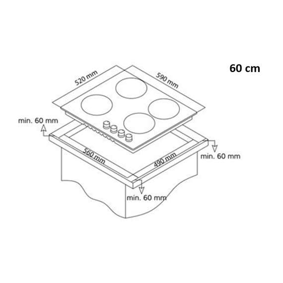 Simfer H6403AGSSP 60CM 4 Gas Hob, 2 image