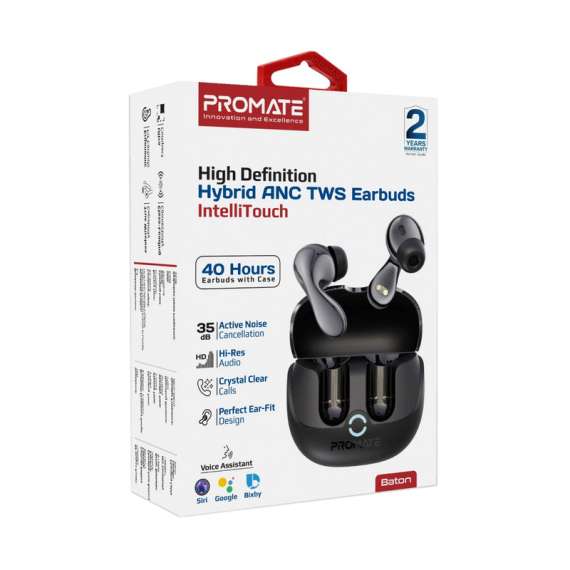 Promate High Definition Hybrid ANC TWS Earbuds, 7 image