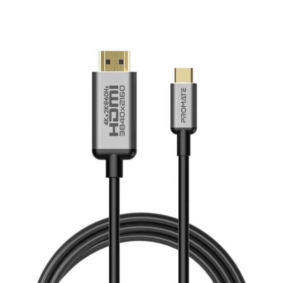 Promate 4K x 2K 60Hz  USB C to HDMI 2.0 Audio Video Cable