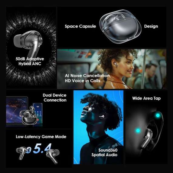 Oraimo SpaceBuds Pro Hybrid ANC True Wireless Earbuds, 2 image