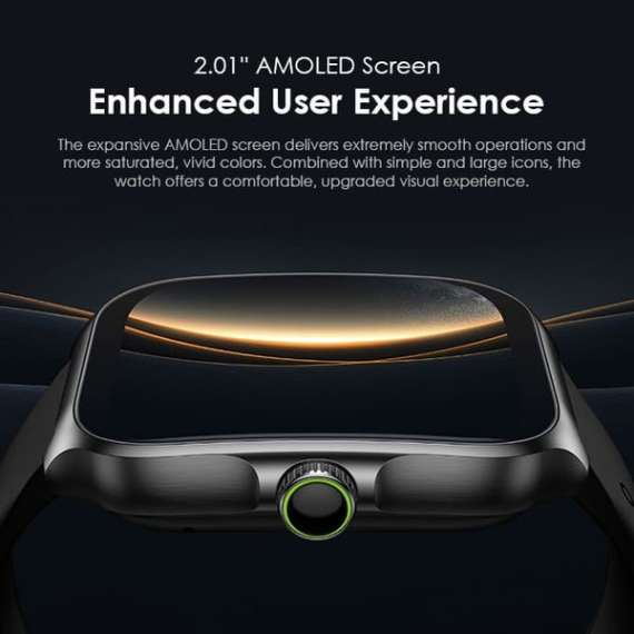 oraimo Watch Nova AM 2.01" AMOLED Screen Curved Cover Smart Watch, 2 image