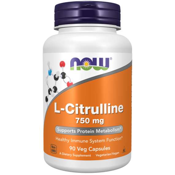Now 750mg L-Citrulline 90Capsules Supplement