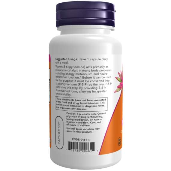 Now 50mg P5P 90VegCapsules Supplement, 3 image