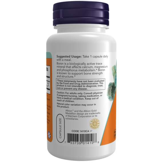 Now 3mg Boron 100Capsules Supplement, 3 image