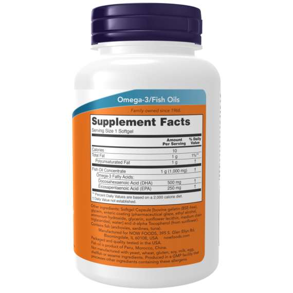 Now DHA500 Fish Oil 90Softgels Supplement, 2 image