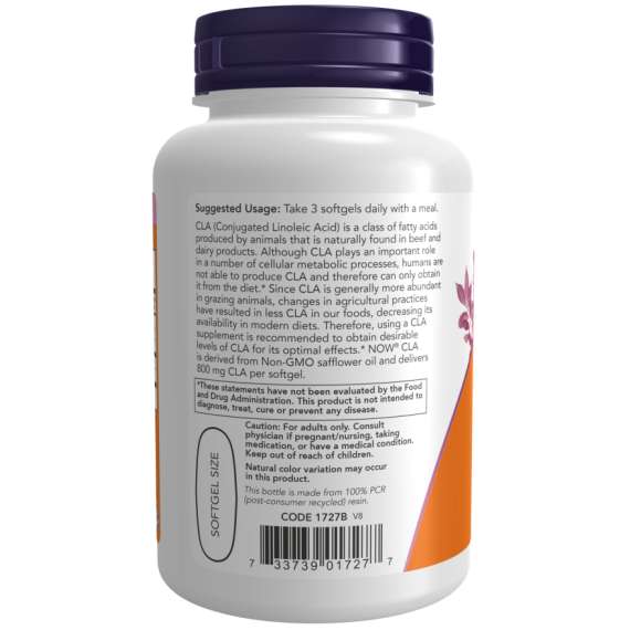 Now 800mg CLA 90Softgels Supplement, 3 image