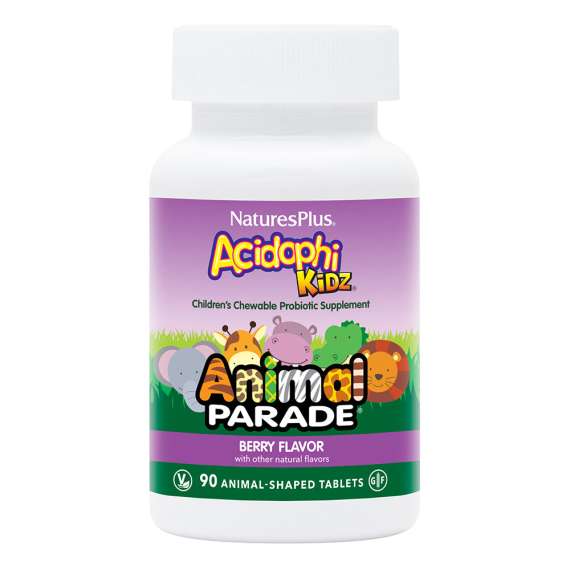 Natures Plus Animal Parade Acidophikidz Children 90 Chewable Tablets Supplements