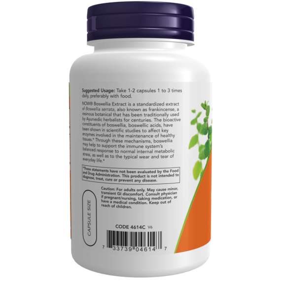 Now 250mg Boswellia Extract 120Capsules Supplement, 3 image