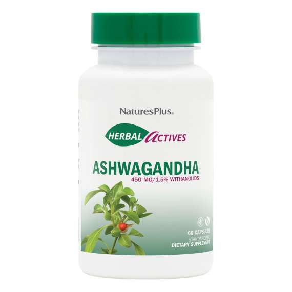 Natures Plus 450mg Ashwagandha 60Capsules Supplement