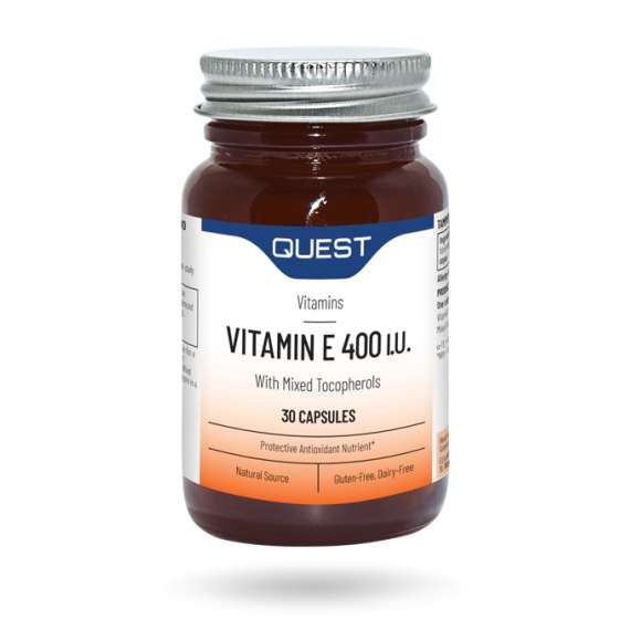 Quest Vitamin E 400iu with Mixed Tocopherols 30 Capsules Supplement