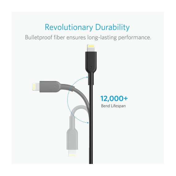 Anker Powerline II with Lightning Connector 3FT cable, 3 image