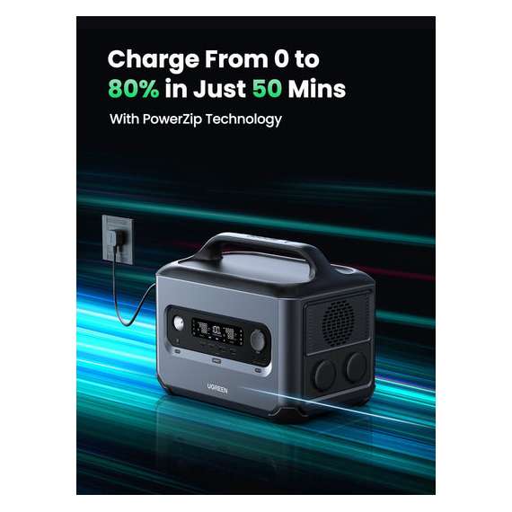 UGREEN PowerRoam 1200W 1024Wh Battery Backup Solar Generator, 8 image