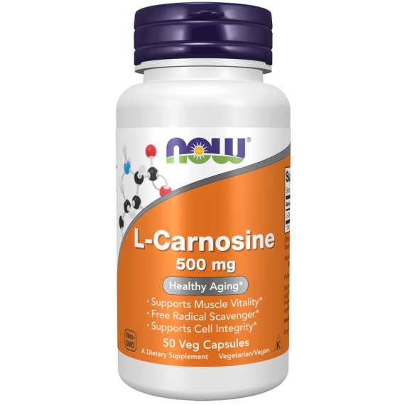 Now 500mg L Carnosine 50Capsules Supplement