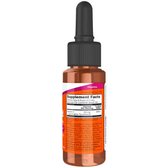 Now 30ml Natural Vitamin E Liquid Supplement, 2 image