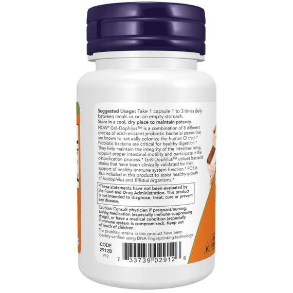 Now GR8 Dophilus 60Capsules Supplement, 3 image