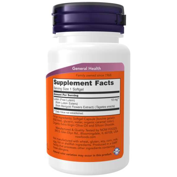 Now 10mg Lutein Esters 60Softgels Supplement, 2 image