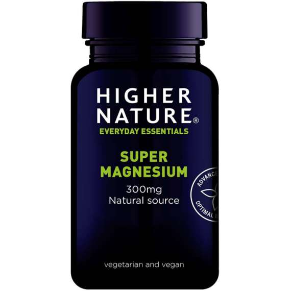 Higher Nature 300mg Super Magnesium 90 Vegeterian Capsules Supplement