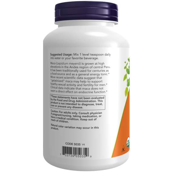 Now 198g Maca Pure Powder Supplement, 3 image