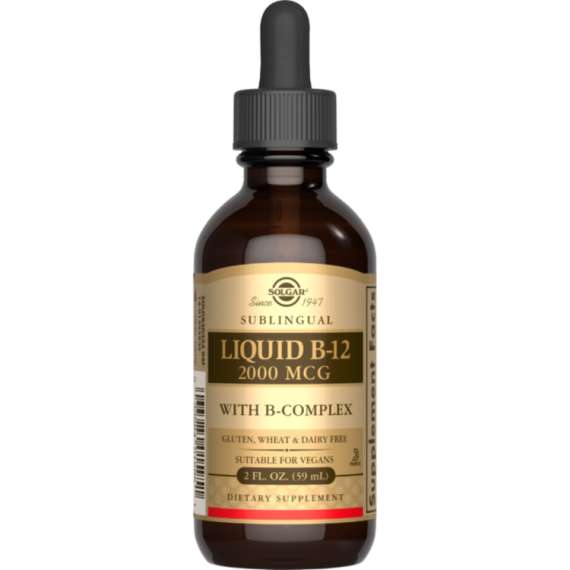 Solgar Liquid B-12 2000 mcg with B-Complex Supplement