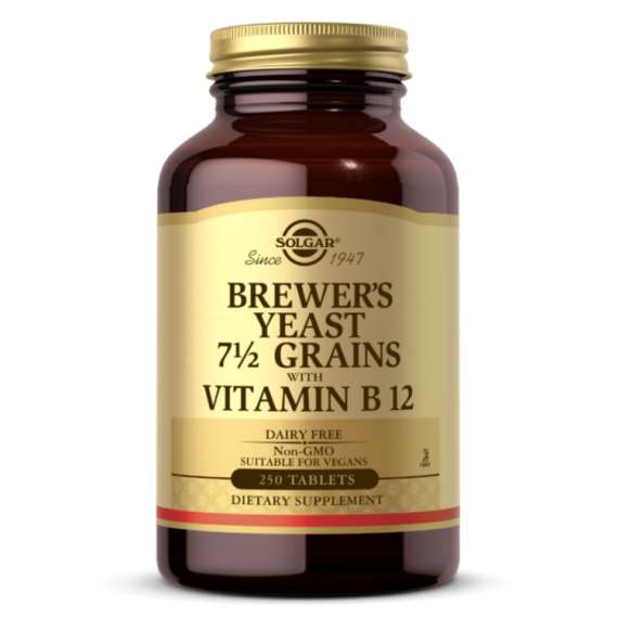 Solgar Brewers Yeast 7.5 Grains 250 Tablets With Vitamin B12