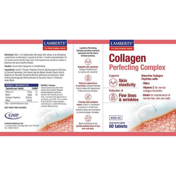 Lamberts Collagen Perfecting Complex 60 Tablets Supplement, 2 image